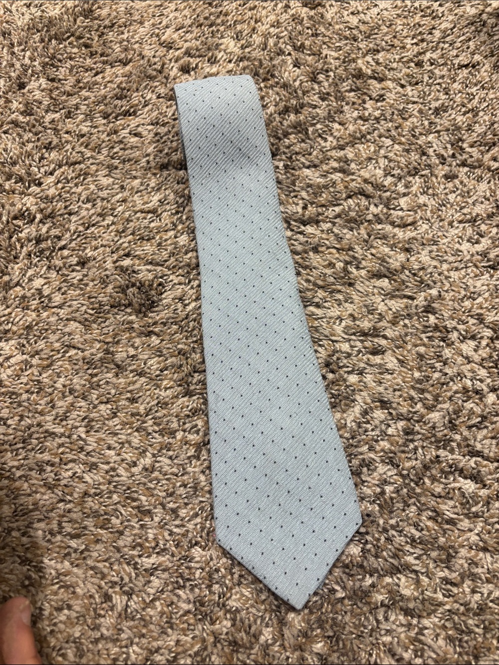 Giorgio Armani Pale Blue Microdot Silk Tie